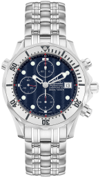 Omega Seamaster Diver 300M 41.5-2598.80.00 (Stainless Steel Bracelet, Wave-embossed Blue Dot Index Dial, Rotating Stainless Steel Bezel) (Omega 2598.80.00)