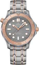 Omega Seamaster Diver 300M 42-210.60.42.20.99.001 (Sedna Gold & Titanium Bracelet, Titanium Dot Index Dial, Rotating Sedna Gold Bezel) (Omega 210.60.42.20.99.001)