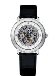 Audemars Piguet Jules Audemars 36-15058BC.OO.A001CR.01 (Black Alligator Leather Strap, Silver-toned Openworked Roman/Index Dial, White Gold Smooth Bezel) (15058BC.OO.A001CR.01)