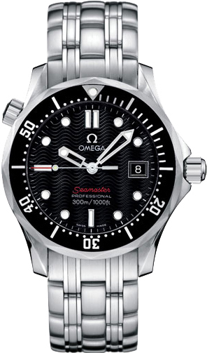 Omega Seamaster Diver 300M 36.25-212.30.36.61.01.001 (Stainless Steel Bracelet, Wave-embossed Black Dot Index Dial, Rotating Black Ceramic Bezel)