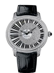 Audemars Piguet Millenary 45-15326BC.ZZ.D102CR.01 (Black Alligator Leather Strap, Pianoforte Off-centred Diamond-paved White MOP Dial, Brilliant-cut Diamond-set Bezel) (15326BC.ZZ.D102CR.01)