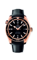 Omega Seamaster Planet Ocean 600M 42-222.62.42.20.01.001 (Black Leather Strap, Black Arabic/Index Dial, Rotating Black Ceramic Bezel) (Omega 222.62.42.20.01.001)