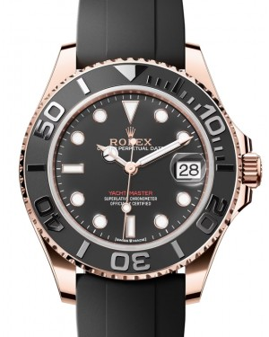 Rolex Yacht-Master 37-268655 (Oysterflex Bracelet, Intense-black Diver Dial, Matte-black Cerachrom Graduated Bezel)