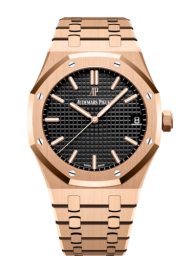 Audemars Piguet Royal Oak 41-15500OR.OO.1220OR.01 (Pink Gold Bracelet, Grande Tapisserie Black Index Dial, Pink Gold Smooth Bezel) (15500OR.OO.1220OR.01)