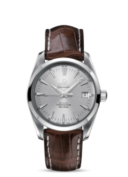 Omega Seamaster Aqua Terra 150M 39.2-2803.30.37 (Brown Alligator Leather Strap, Silver Index Dial, Stainless Steel Bezel) (Omega 2803.30.37)