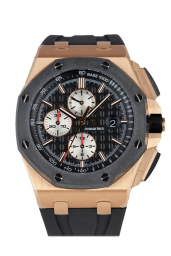 Audemars Piguet Royal Oak Offshore 44-26401RO.OO.A002CA.01 (Black Rubber Strap, Méga Tapisserie Black Index Dial, Black Ceramic Smooth Bezel) (26401RO.OO.A002CA.01)