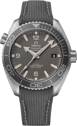 Omega Seamaster Planet Ocean 600M 43.5-215.32.44.21.01.002 (Grey Structured Rubber Strap, Matte-green Arabic/Index Dial, Rotating Grey Ceramic Bezel) (Omega 215.32.44.21.01.002)