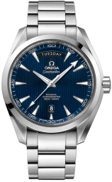 Omega Seamaster Aqua Terra 150M 41.5-231.10.42.22.03.001 (Stainless Steel Bracelet, Vertical-teak Blue Index Dial, Stainless Steel Bezel) (Omega 231.10.42.22.03.001)