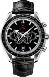 Omega Speedmaster Non-Moonwatch 44.2-321.33.44.52.01.001 (Black Alligator Leather Strap, Black Index Dial, Black Tachymeter Bezel) (Omega 321.33.44.52.01.001)