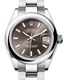 Rolex Lady-Datejust 28-279160 (Oystersteel Oyster Bracelet, Dark-grey Index Dial, Domed Bezel) (m279160-0010)