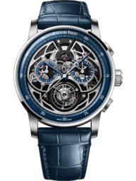 Audemars Piguet Code 11.59 41-26399BC.OO.D321CR.01 (Blue Alligator Leather Strap, Blue-lacquered White Gold Openworked Dial, White Gold Smooth Bezel) (26399BC.OO.D321CR.01)