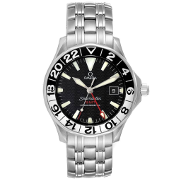 Omega Seamaster Diver 300M 41-2534.50.00 (Stainless Steel Bracelet, Wave-embossed Black Index Dial, Rotating Black/White Ceramic Bezel) (Omega 2534.50.00)