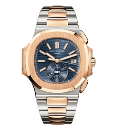 Patek Philippe Nautilus 40.5-5980/1AR-001 (Stainless Steel & Rose Gold Bracelet, Horizontal-embossed Blue Sunburst Index Dial, Rose Gold Smooth Bezel) (5980/1AR-001)