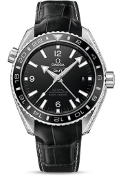 Omega Seamaster Planet Ocean 600M 43.5-232.98.44.22.01.001 (Black Alligator Leather Strap, Black Arabic/Index Dial, Rotating Black Ceramic Bezel) (Omega 232.98.44.22.01.001)