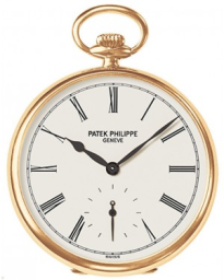 Patek Philippe Pocket Watches 44-973J-010 (Ivory Roman Dial, Yellow Gold Smooth Bezel) (973J-010)