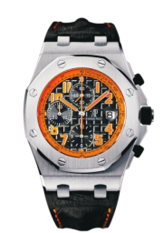 Audemars Piguet Royal Oak OffShore 42-26170ST.OO.D101CR.01 (Black Alligator Leather Strap, Méga Tapisserie Black Arabic Dial, Stainless Steel Smooth Bezel) (26170ST.OO.D101CR.01)