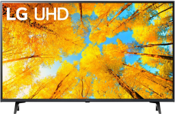 LG 43” Class UQ75 Series LED 4K UHD Smart webOS TV