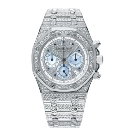 Audemars Piguet Royal Oak 39-25978BC.ZZ.1190BC.01 (Diamond-set White Gold Bracelet, Diamond-paved Dot Index Dial, White Gold Diamond-set Bezel) (25978BC.ZZ.1190BC.01)