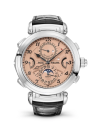 Patek Philippe Grand Complications 47.7-6300A-010 (Shiny-black Alligator Leather Strap, Salmon-Black Double-sided Arabic Dial, Stainless Steel Smooth Bezel)