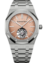 Audemars Piguet Royal Oak 41-26531TI.OO.1220TI.01 (Titanium Bracelet, Evolutive Tapisserie Salmon Index Dial, Titanium Smooth Bezel) (26531TI.OO.1220TI.01)