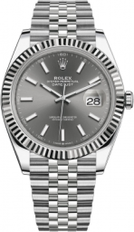 Rolex Datejust 41-126334 (Oystersteel Jubilee Bracelet, Slate Index Dial, Fluted Bezel) (m126334-0014)