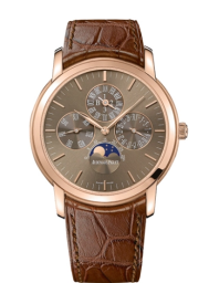 Audemars Piguet Jules Audemars 41-26390OR.OO.D093CR.01 (Brown Alligator Leather Strap, Brown Sunburst Index Dial, Pink Gold Smooth Bezel) (26390OR.OO.D093CR.01)