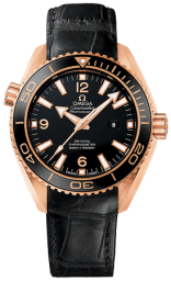 Omega Seamaster Planet Ocean 600M 37.5-232.63.38.20.01.001 (Black Alligator Leather Strap, Black Arabic/Index Dial, Rotating Black Ceramic Bezel) (Omega 232.63.38.20.01.001)