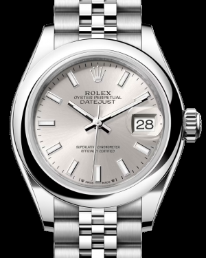 Rolex Lady-Datejust 28-279160 (Oystersteel Jubilee Bracelet, Silver Index Dial, Domed Bezel)
