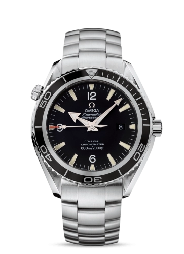 Omega Seamaster Planet Ocean 600M 45.5-2200.52.00 (Stainless Steel Bracelet, Black Arabic/Index Dial, Rotating Black Ceramic Bezel)