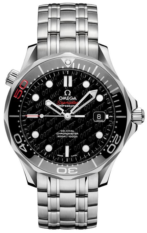 Omega Seamaster Diver 300M 41-212.30.41.20.01.005 (Stainless Steel Bracelet, 007 Black Dot Index Dial, Rotating Black Ceramic Bezel)