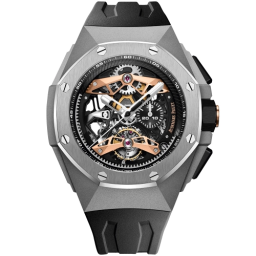 Audemars Piguet Royal Oak Concept 44-26612TI.OO.D002CA.01 (Black Rubber Strap, Black Openworked Dial, Titanium Smooth Bezel) (26612TI.OO.D002CA.01)