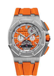 Audemars Piguet Royal Oak Offshore 44-26540ST.OO.A070CA.01 (Orange Rubber Strap, Méga Tapisserie Orange Index Dial, Stainless Steel Smooth Bezel) (26540ST.OO.A070CA.01)