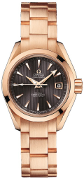 Omega Seamaster Aqua Terra 150M 30-231.50.30.20.06.001 (Red Gold Bracelet, Vertical-teak Grey Index Dial, Red Gold Bezel) (Omega 231.50.30.20.06.001)