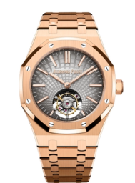 Audemars Piguet Royal Oak 41-26530OR.OO.1220OR.01 (Pink Gold Bracelet, Evolutive Tapisserie Smoked-grey Index Dial, Pink Gold Smooth Bezel) (26530OR.OO.1220OR.01)