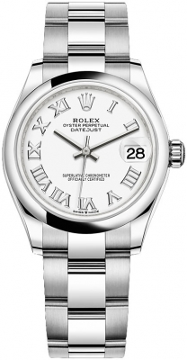 Rolex Datejust 31-278240 (Oystersteel Oyster Bracelet, White Roman Dial, Domed Bezel)