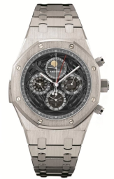 Audemars Piguet Royal Oak 44-26551PT.OO.1238PT.02 (Platinum Bracelet, Transparent Sapphire Openworked Grey Dial, Platinum Smooth Bezel) (26551PT.OO.1238PT.02)