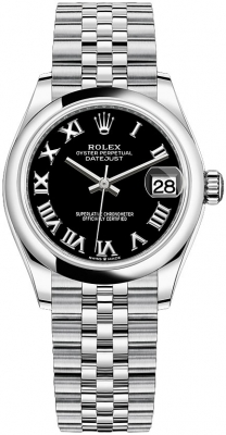 Rolex Datejust 31-278240 (Oystersteel Jubilee Bracelet, Bright-black Roman Dial, Domed Bezel)