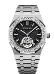 Audemars Piguet Royal Oak 41-26521BC.ZZ.1220BC.01 (White Gold Bracelet, Evolutive Tapisserie Black Index Dial, Baguette-cut Diamond-set Bezel) (26521BC.ZZ.1220BC.01)