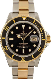 Rolex Submariner 40-16803 (Yellow Rolesor Oyster Bracelet, Black Diver Dial, Black Aluminum Bezel)