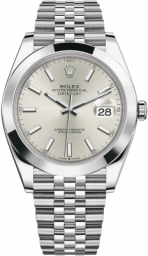 Rolex Datejust 41-126300 (Oystersteel Jubilee Bracelet, Silver Index Dial, Smooth Bezel) (m126300-0004)