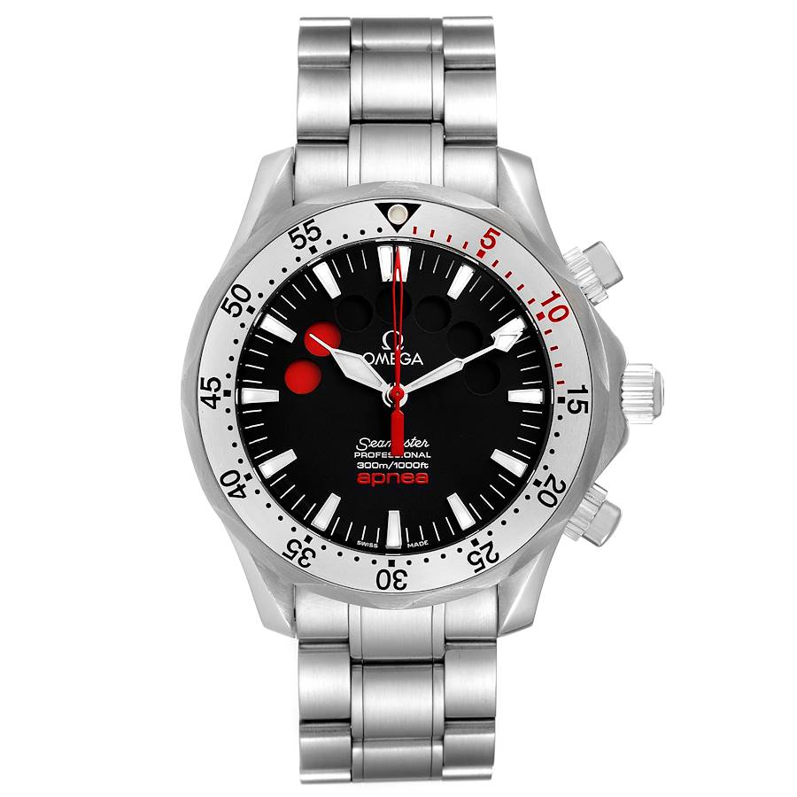 Omega Seamaster Diver 300M 44-2595.50.00 (Stainless Steel Bracelet, Black Index Dial, Rotating Stainless Steel Bezel)