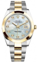 Rolex Datejust 41-126303 (Yellow Rolesor Oyster Bracelet, Gold Diamond-set White MOP Dial, Smooth Bezel)