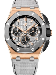 Audemars Piguet Royal Oak Offshore 43-26420OI.OO.A015VE.01 (Grey Calfskin Strap, Méga Tapisserie Grey Index Dial, Titanium Smooth Bezel) (26420OI.OO.A015VE.01)