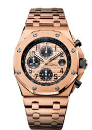 Audemars Piguet Royal Oak OffShore 42-26470OR.OO.1000OR.01 (Pink Gold Bracelet, Méga Tapisserie Pink Gold-toned Arabic Dial, Pink Gold Smooth Bezel) (26470OR.OO.1000OR.01)