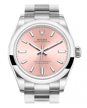 Rolex Oyster Perpetual 31-277200 (Oystersteel Oyster Bracelet, Pink Index Dial, Domed Bezel)