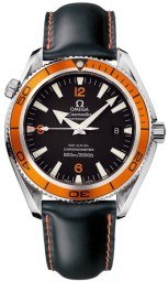 Omega Seamaster Planet Ocean 600M 42-2909.50.82 (Black Rubber Strap, Black Arabic/Index Dial, Rotating Orange Ceramic Bezel) (Omega 2909.50.82)