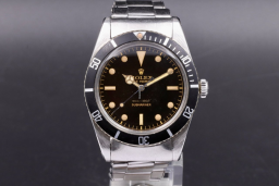 Rolex Submariner 37-6536-1 (Oystersteel Oyster Bracelet, Black Diver Dial, Black Aluminum Bezel)