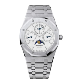 Audemars Piguet Royal Oak 39-25820ST.OO.0944ST.03 (Stainless Steel Bracelet, Grand Tapisserie Silver-toned Index Dial, Stainless Steel Smooth Bezel) (25820ST.OO.0944ST.03)