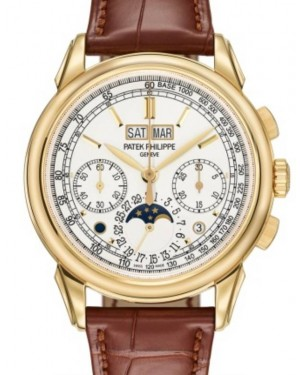Patek Philippe Grand Complications 41-5270J (Matte-chocolate-brown Alligator Leather Strap, Silvery Opaline Tachymeter/Index Dial, Smooth Bezel)