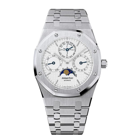 Audemars Piguet Royal Oak 39-25820ST.OO.0944ST.03 (Stainless Steel Bracelet, Grand Tapisserie Silver-toned Index Dial, Stainless Steel Smooth Bezel)